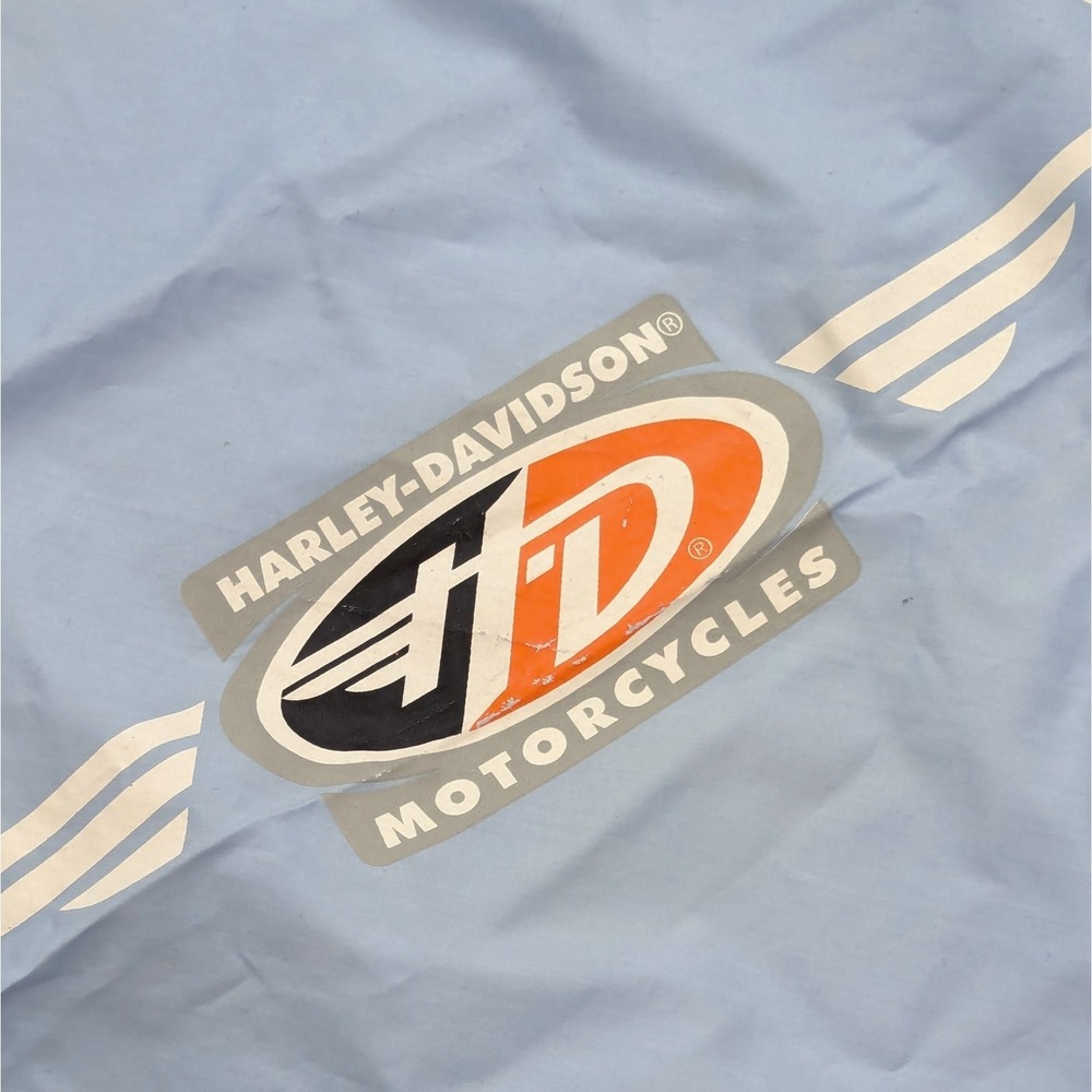 Harley Davidson Logo Bandana Head Wrap Skull Cap Biker Light Blue Black Lot Of 2 - Picture 9 of 14